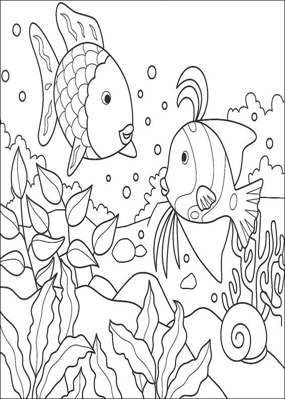 Colorful Fish Coloring Pages Printable 8