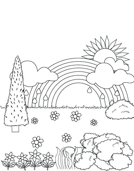 Colorful Rainbow Coloring Pages Printable 18