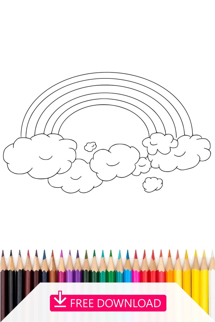 Colorful Rainbow Coloring Pages Printable 32