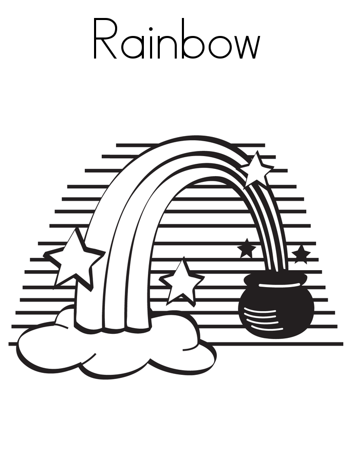 Colorful Rainbow Coloring Pages Printable 33