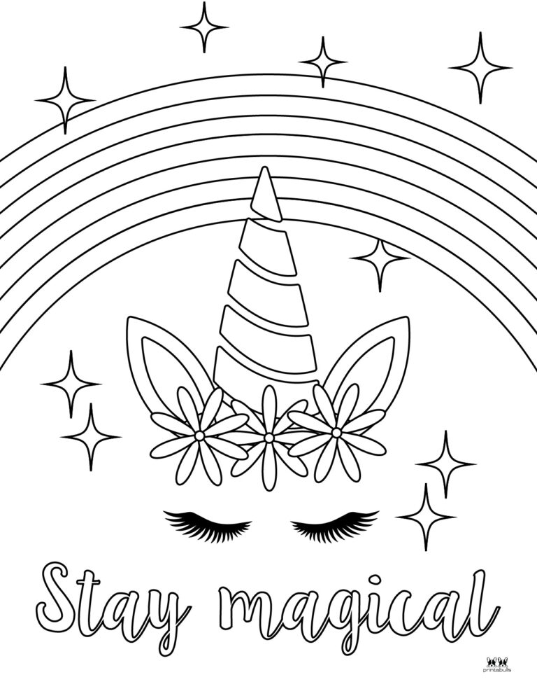 Colorful Rainbow Coloring Pages Printable 6