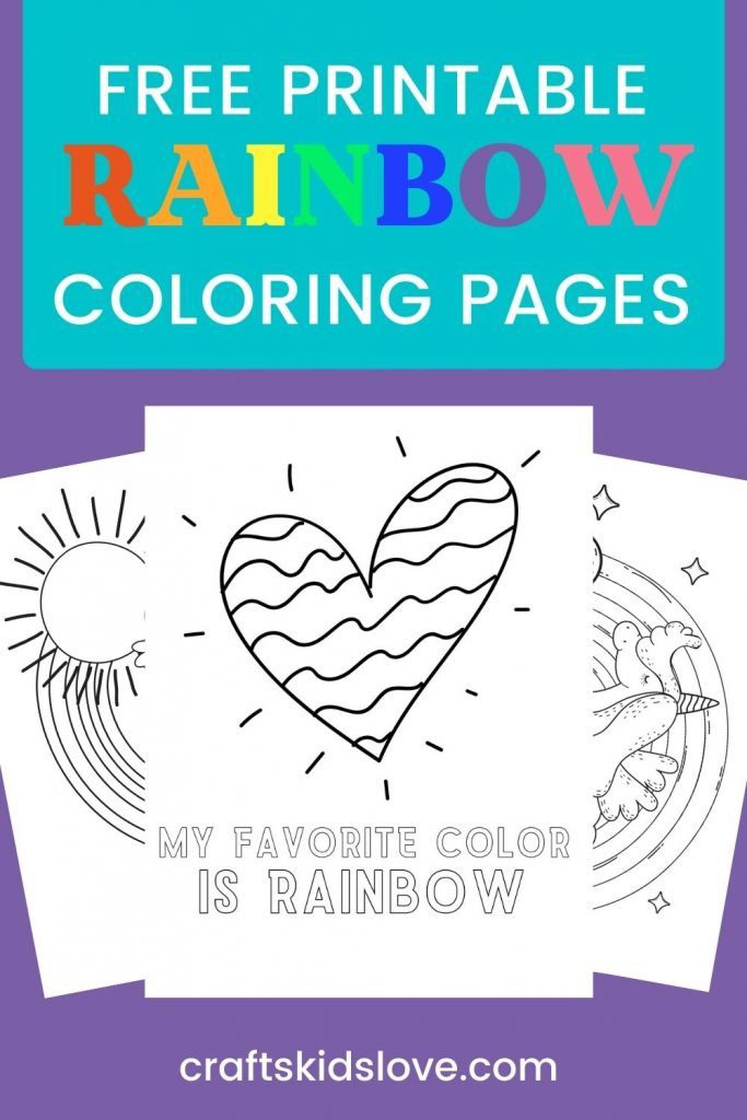 Colorful Rainbow Coloring Pages Printable 8