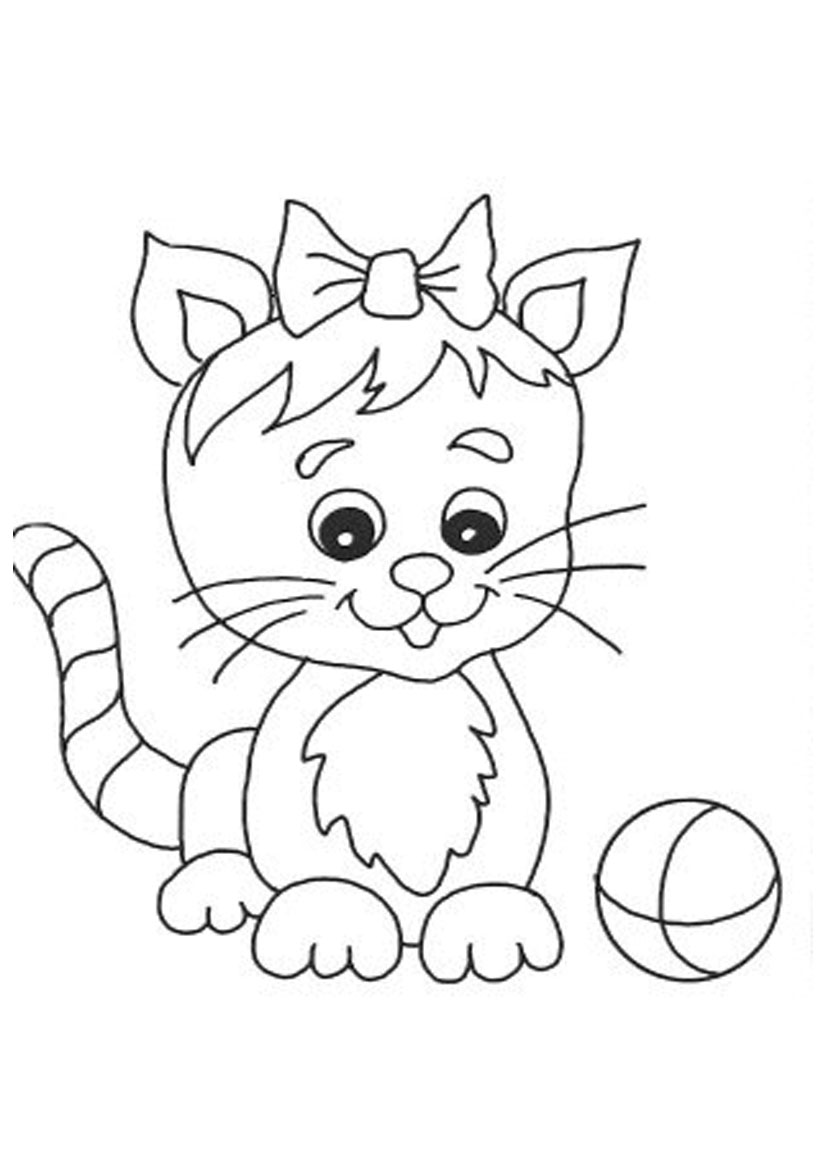 Dog And Cat Coloring Pages Printable Friends 20