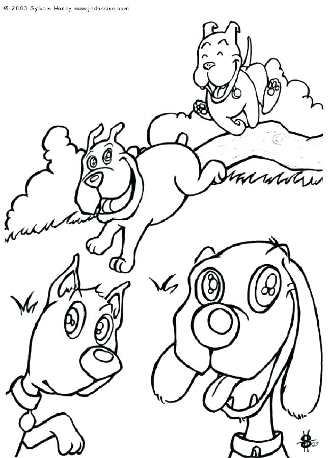 Dog And Cat Coloring Pages Printable Friends 8