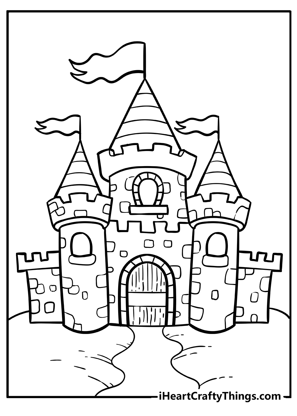 Enchanting Castle Coloring Pages Printable 10