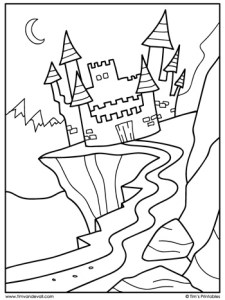 Enchanting Castle Coloring Pages Printable 12