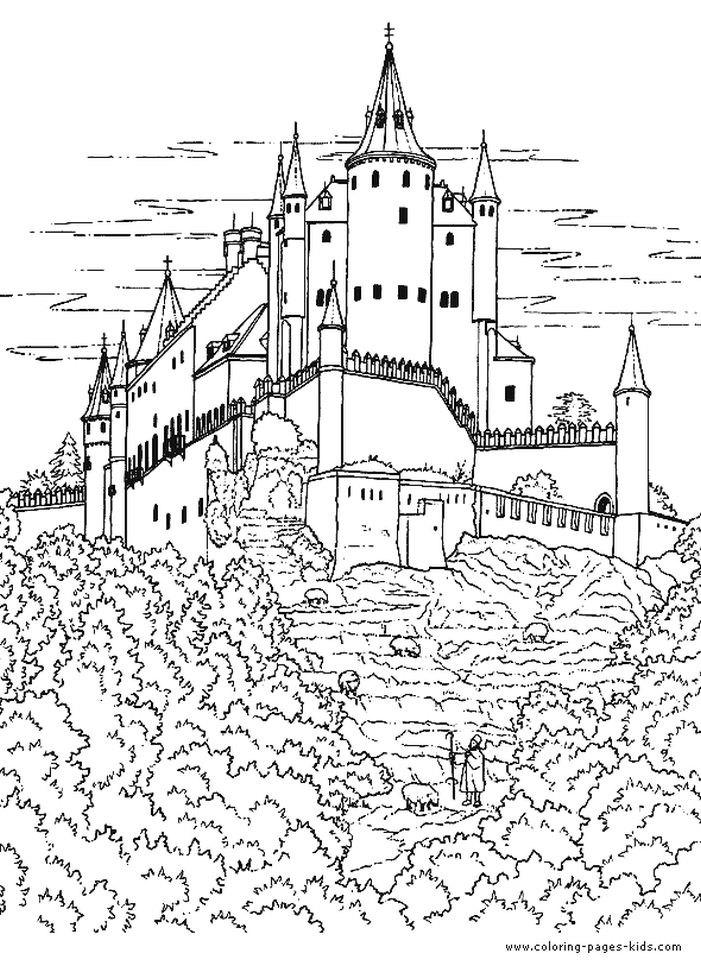 Enchanting Castle Coloring Pages Printable 16