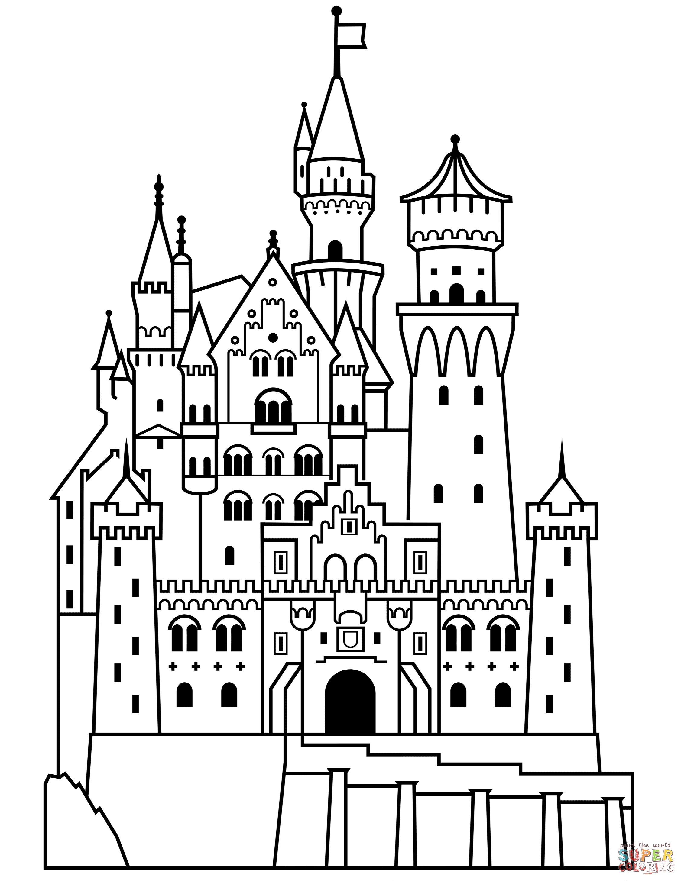 Enchanting Castle Coloring Pages Printable 28