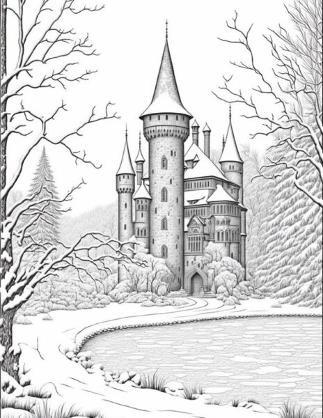 Enchanting Castle Coloring Pages Printable 32