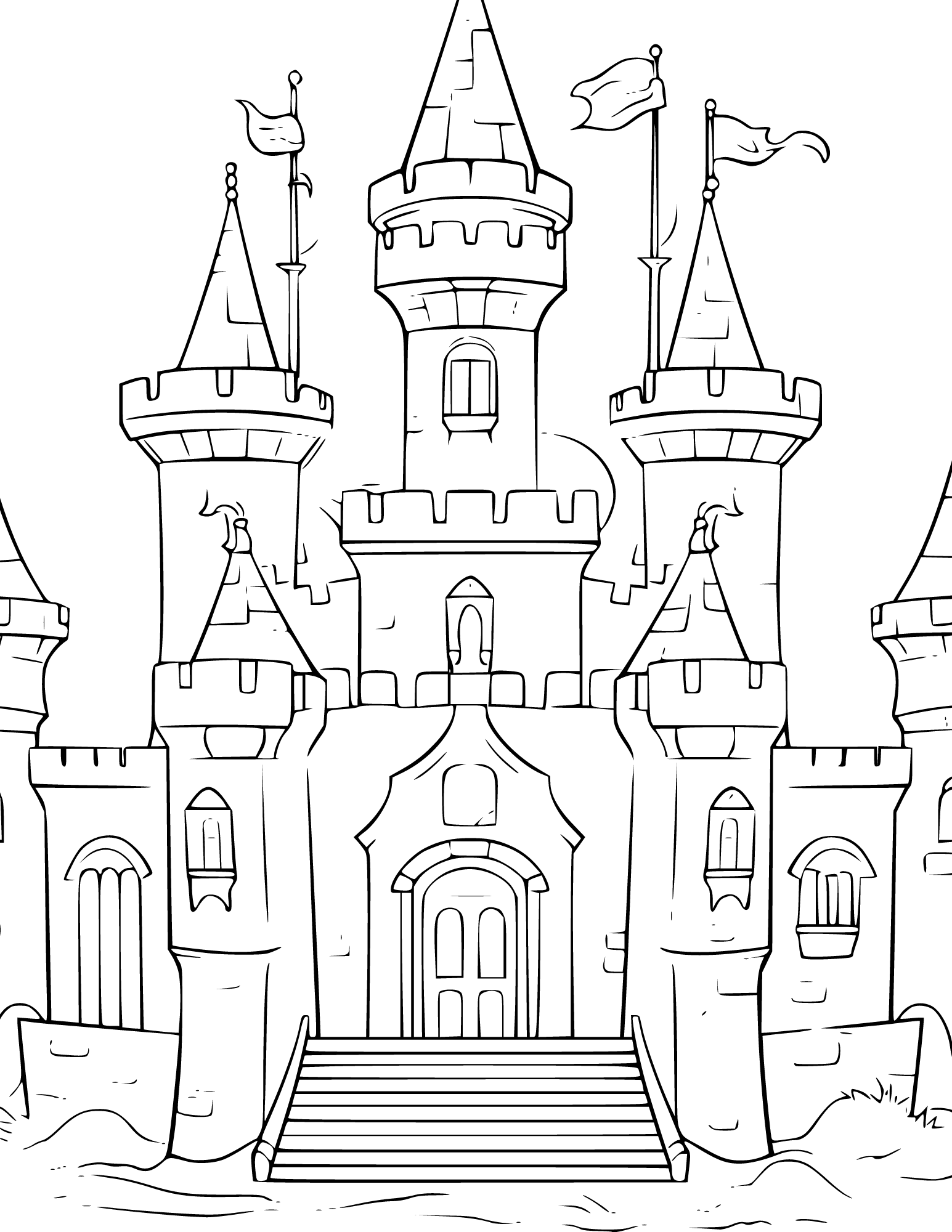 enchanting castle coloring pages printable jpg