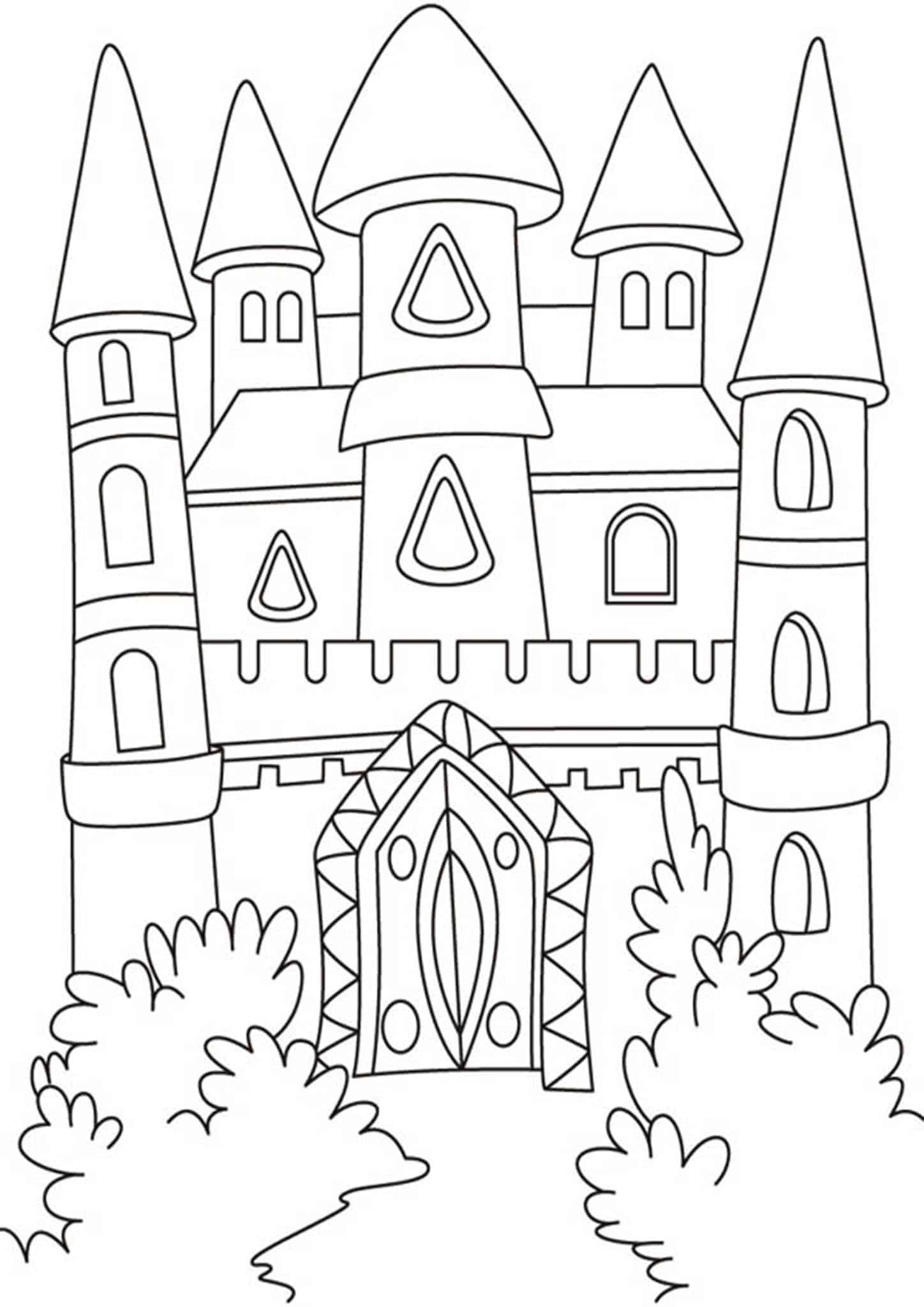 Enchanting Castle Coloring Pages Printable 4