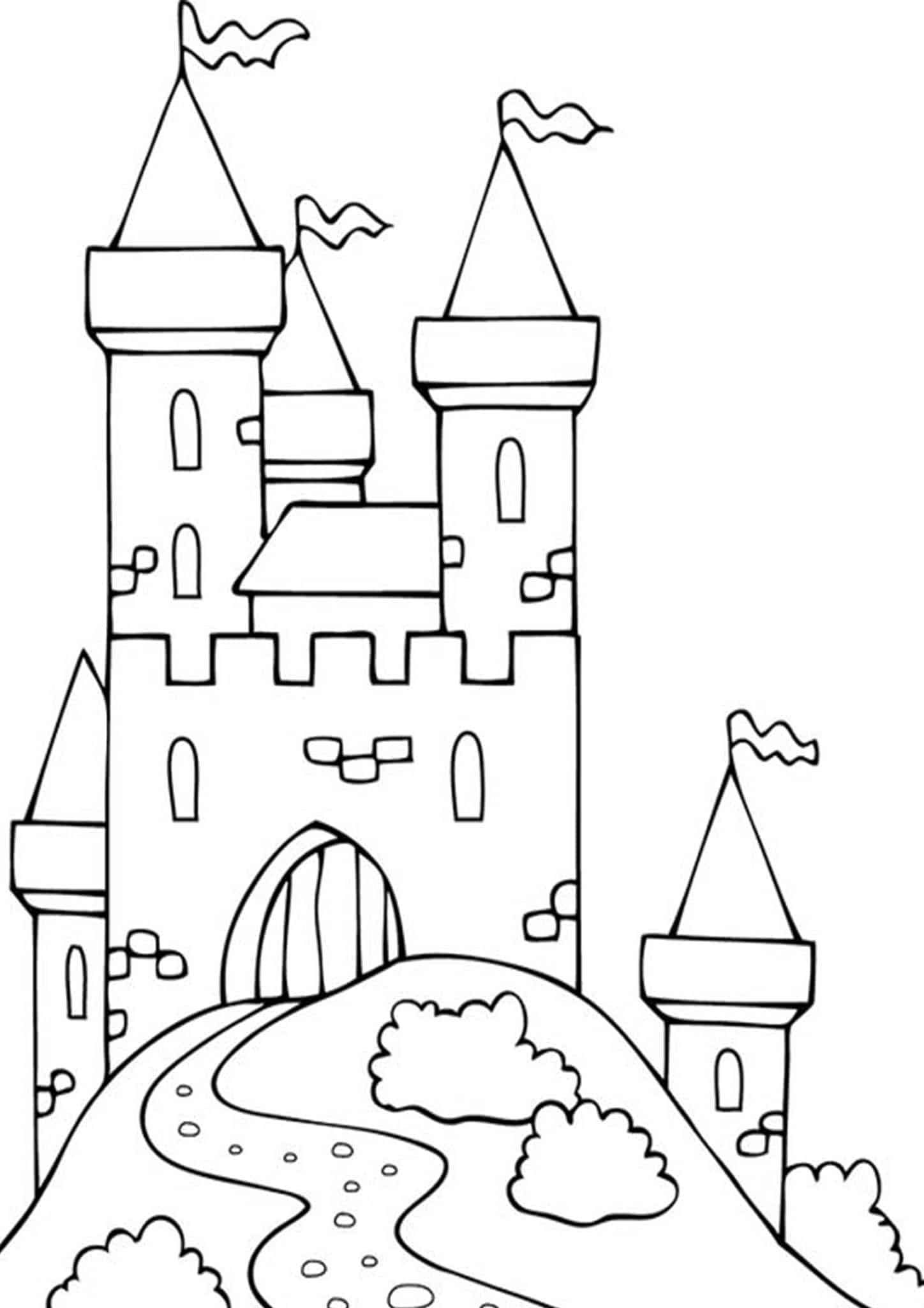 Enchanting Castle Coloring Pages Printable 5