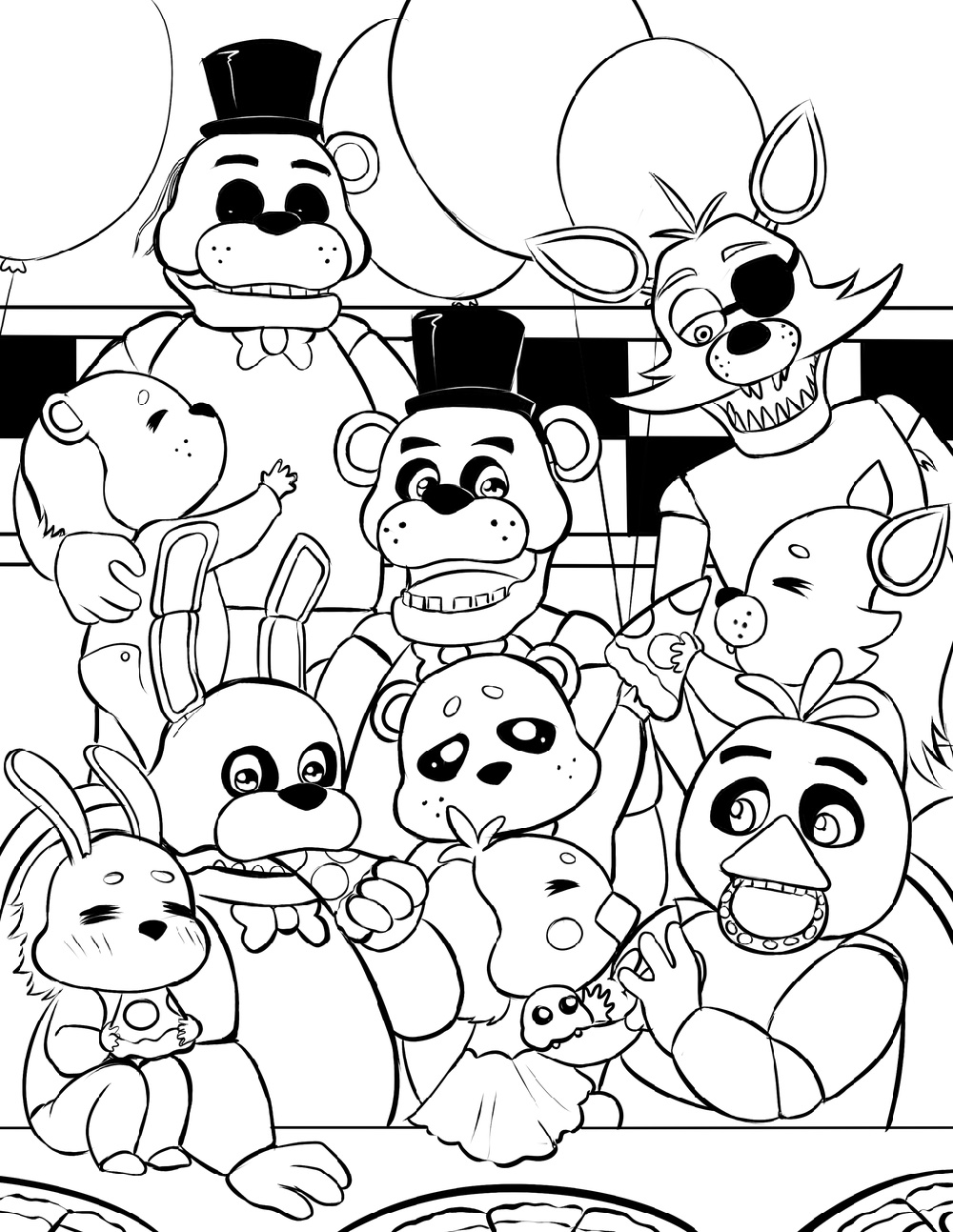 Five Nights At Freddy's Coloring Pages Printable Thrill 1