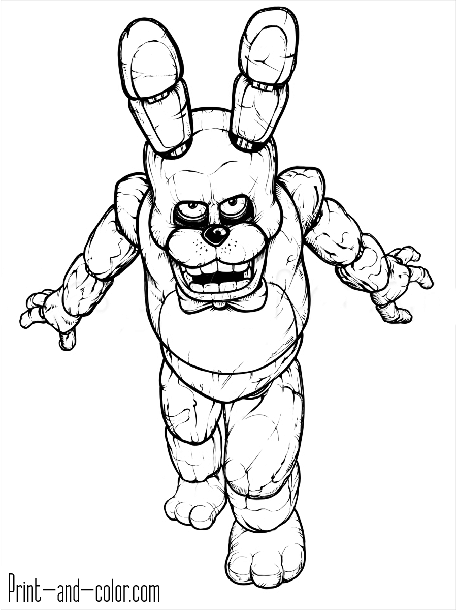 Five Nights At Freddy's Coloring Pages Printable Thrill 2