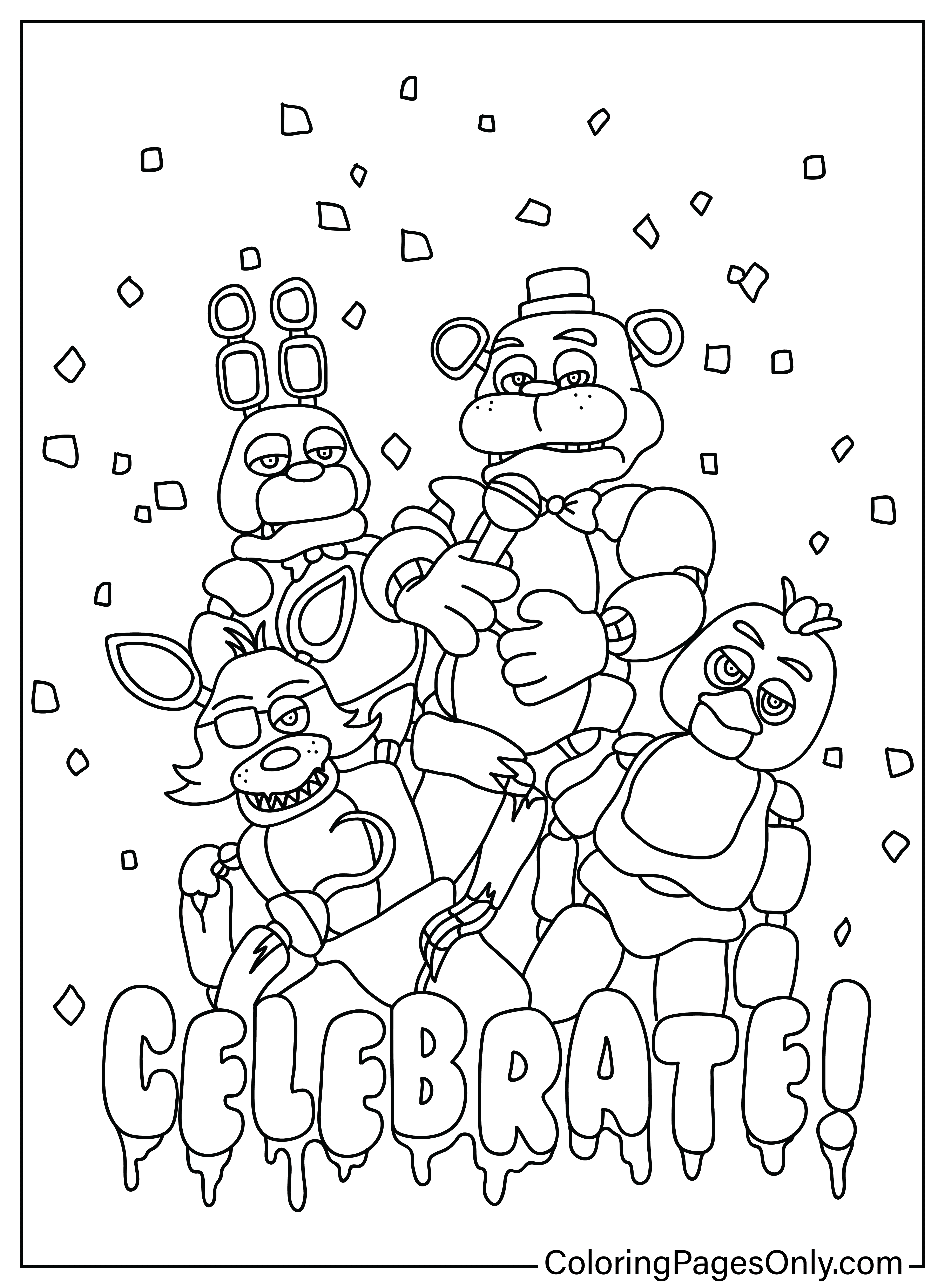 Five Nights At Freddy's Coloring Pages Printable Thrill 25