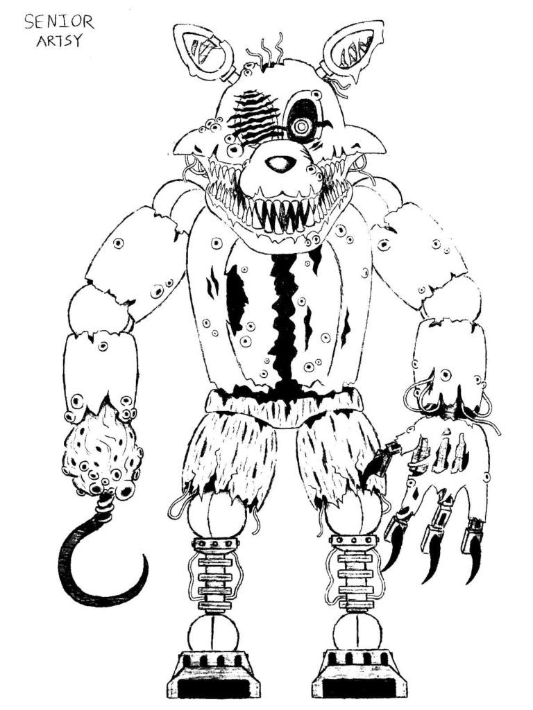 Five Nights At Freddy's Coloring Pages Printable Thrill 33