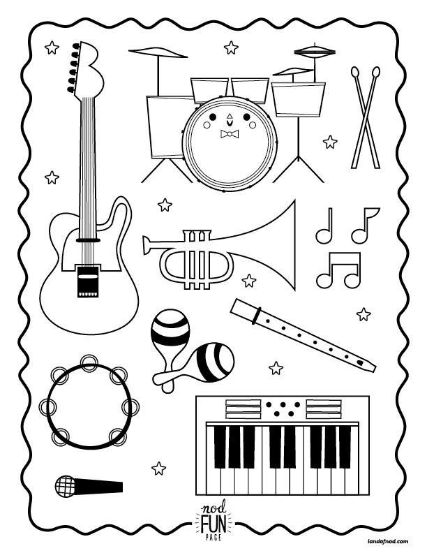 Harmonious Music Coloring Pages Printable 22