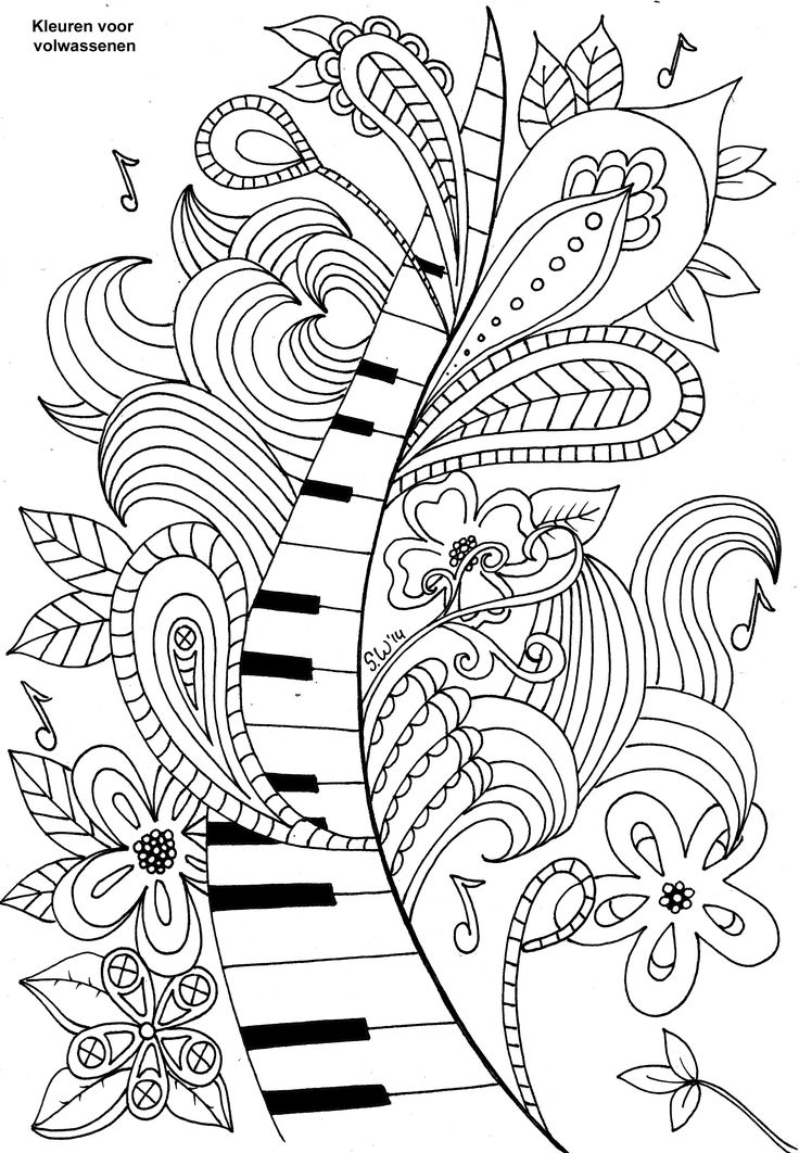 Harmonious Music Coloring Pages Printable 24