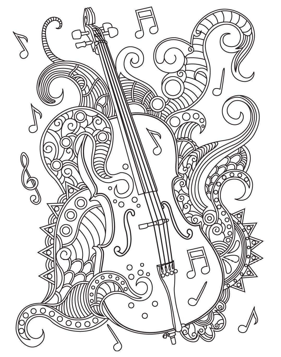 Harmonious Music Coloring Pages Printable 25