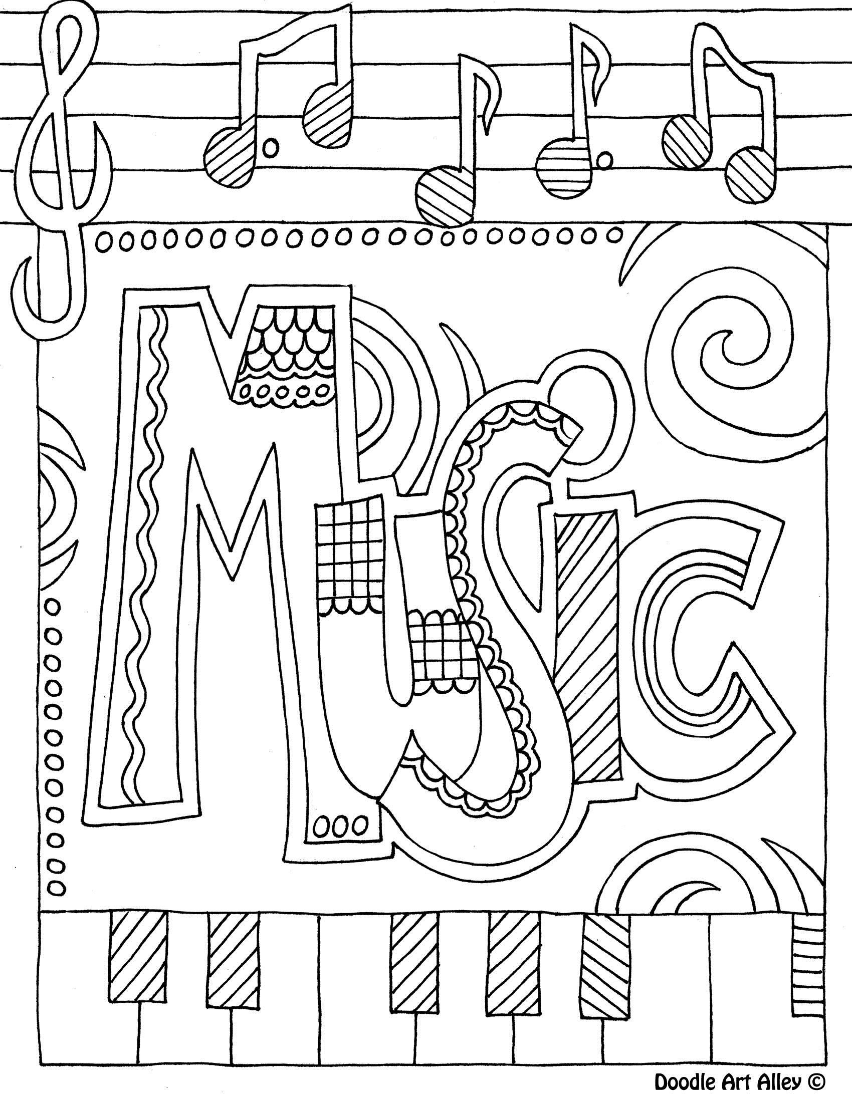 Harmonious Music Coloring Pages Printable 30