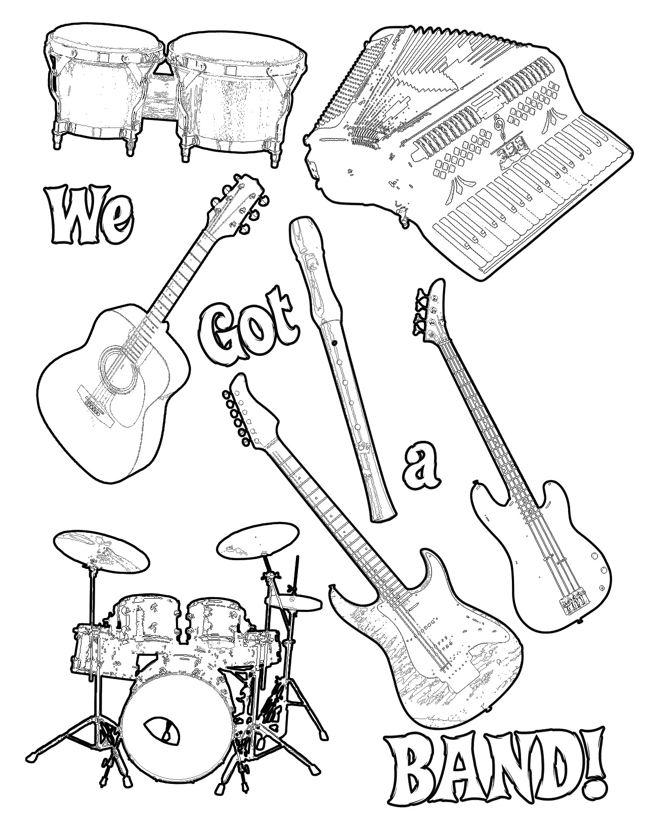 Harmonious Music Coloring Pages Printable 32