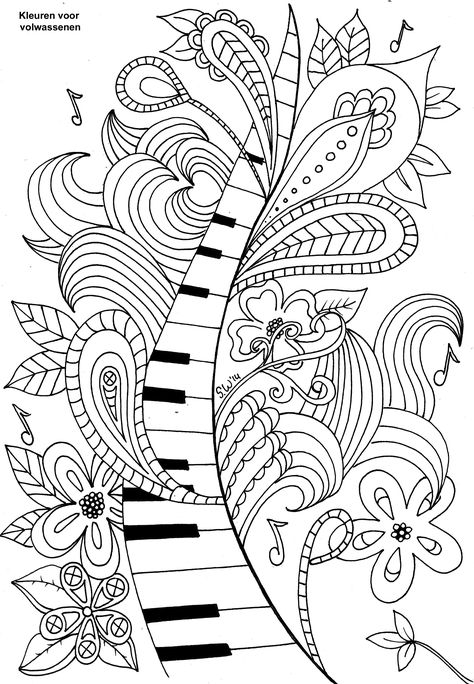 Harmonious Music Coloring Pages Printable 7