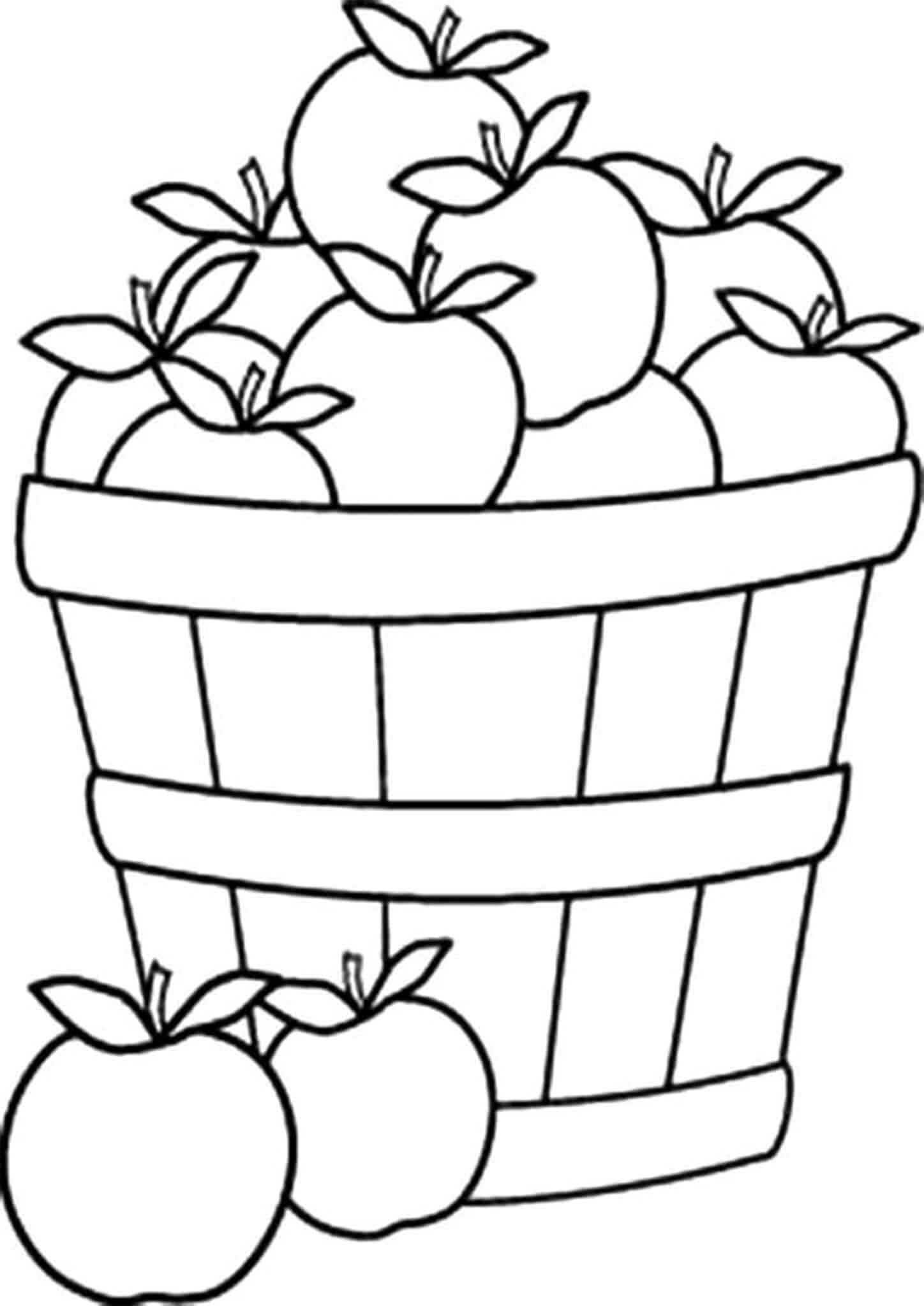 Juicy Apple Coloring Pages Printable 1