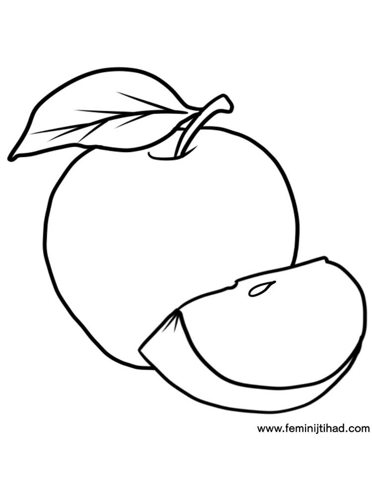 Juicy Apple Coloring Pages Printable 10