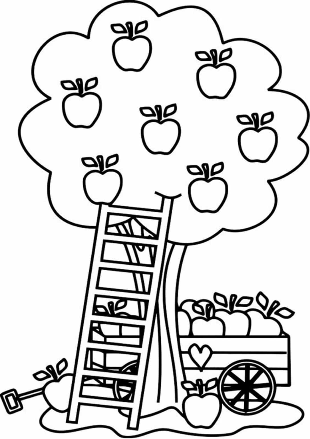 Juicy Apple Coloring Pages Printable 15