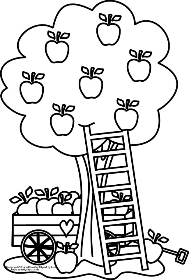 Juicy Apple Coloring Pages Printable 6