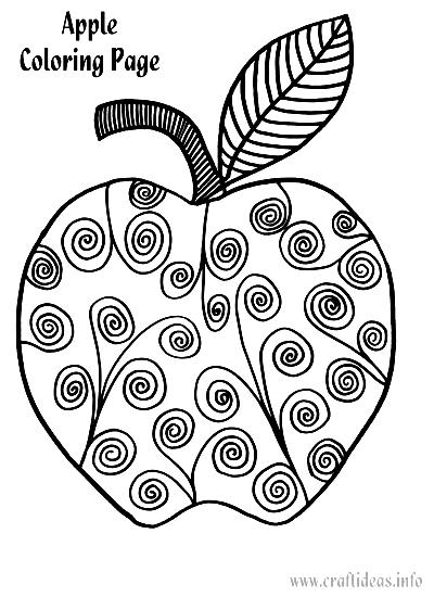 Juicy Apple Coloring Pages Printable 7