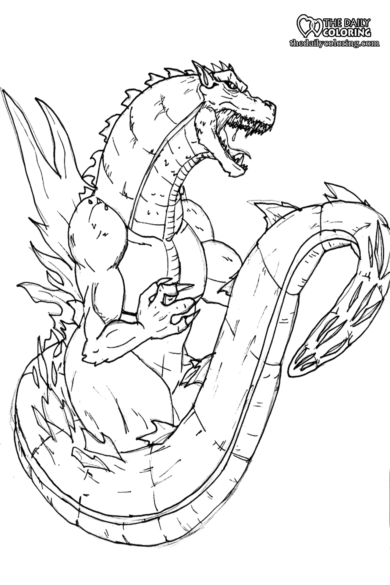 Monstrous Godzilla Coloring Pages Printable 21