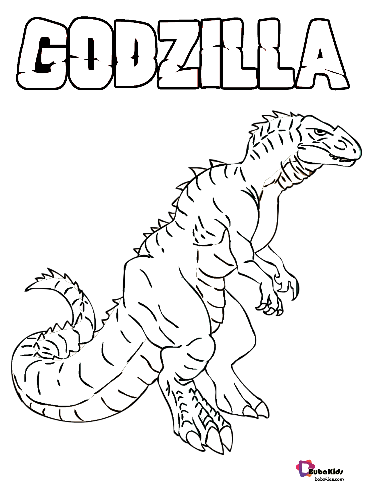 Monstrous Godzilla Coloring Pages Printable 29