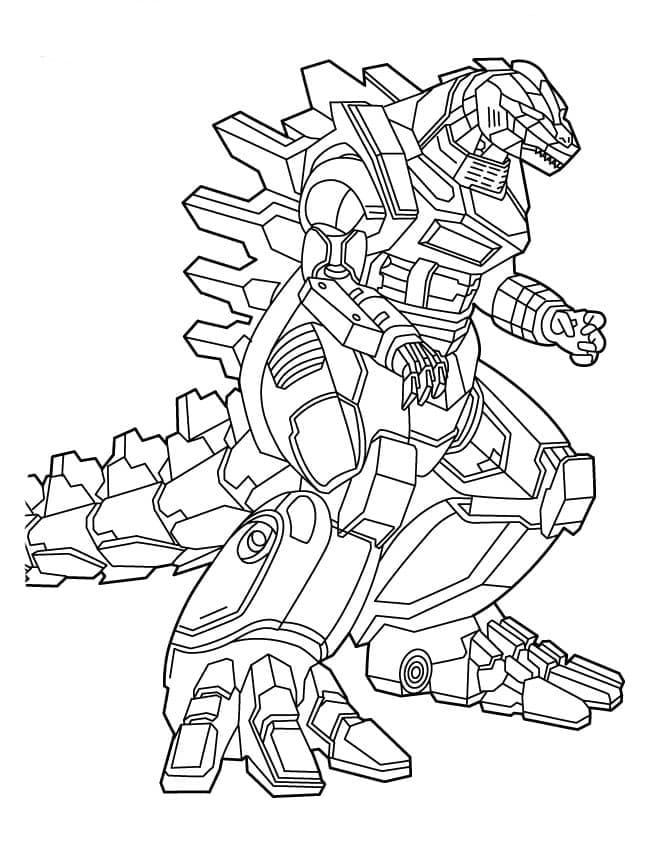 Monstrous Godzilla Coloring Pages Printable 32