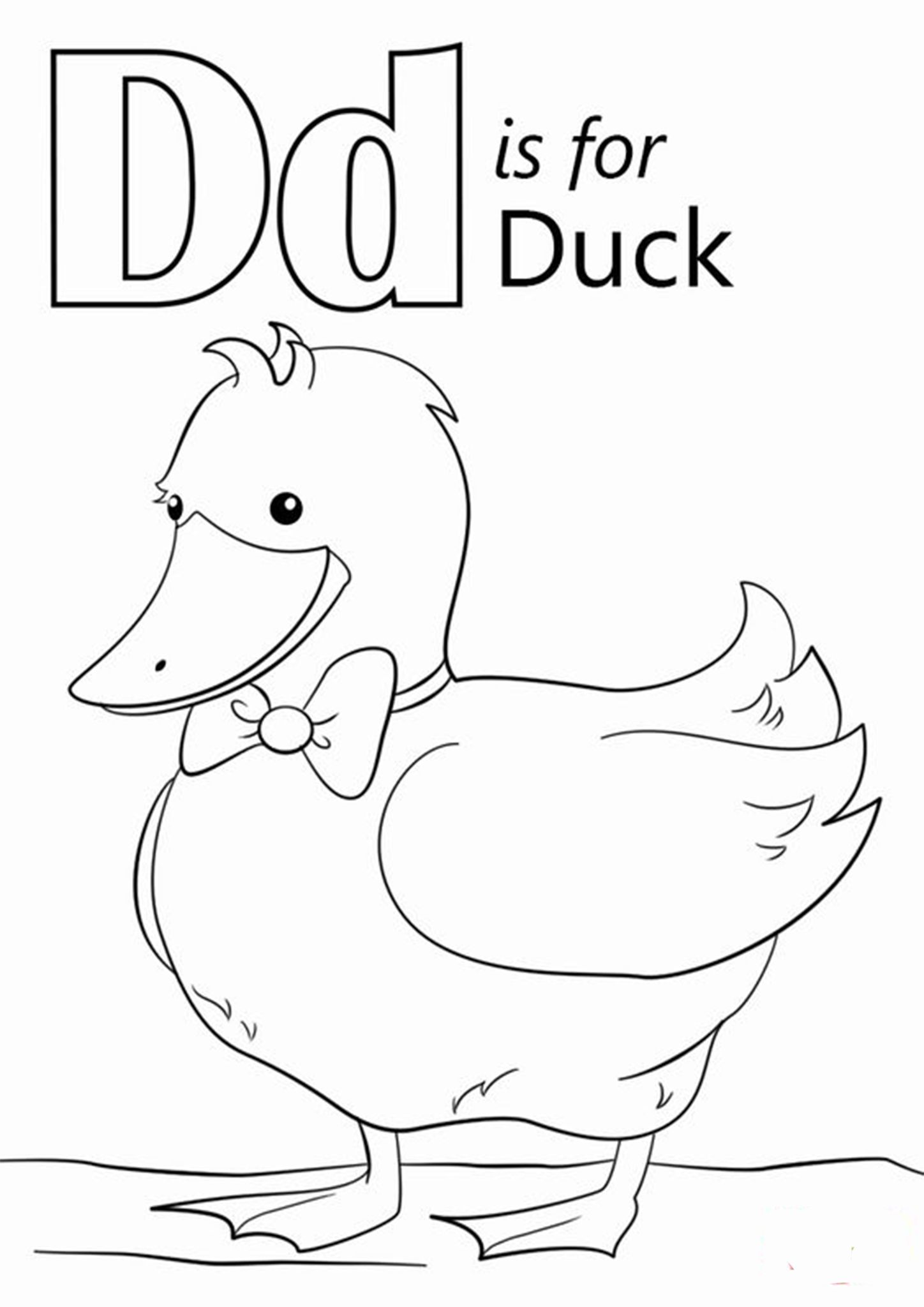 Quacky Duck Coloring Pages Printable 11