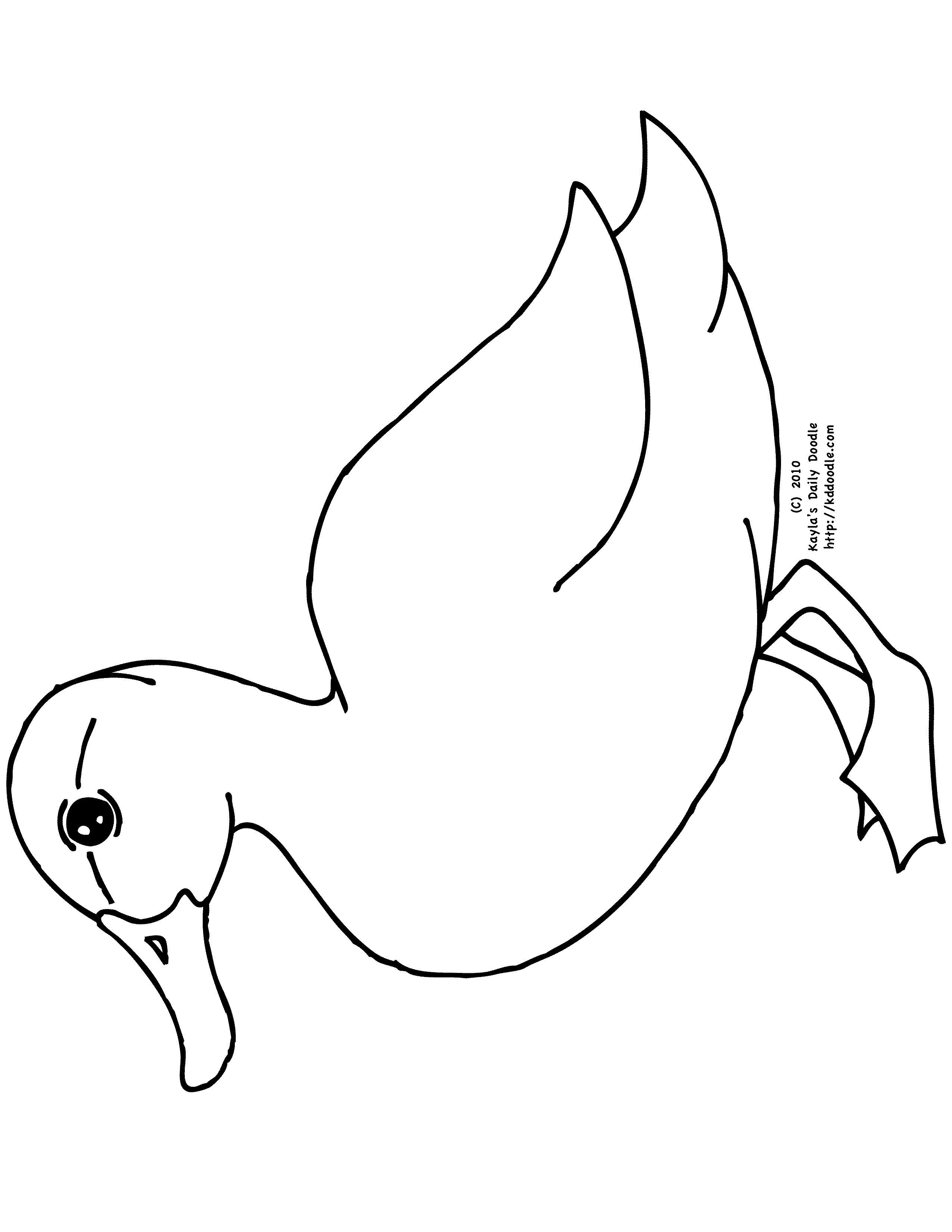 Quacky Duck Coloring Pages Printable 3