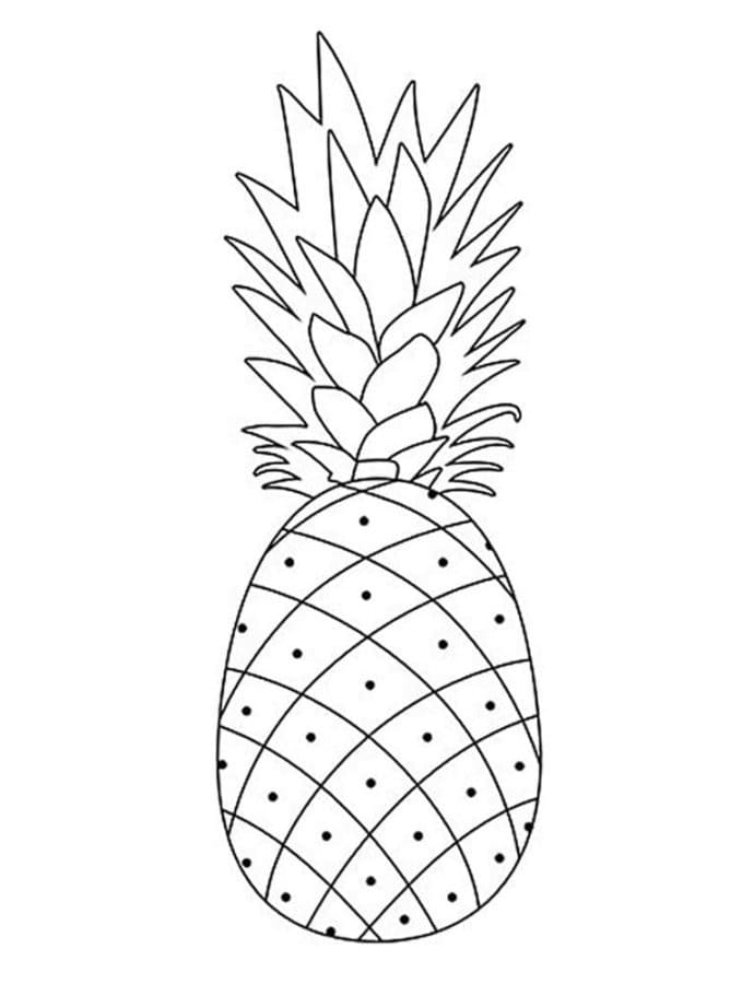 tropical pineapple coloring pages printable jpg