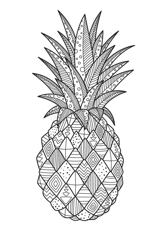 Tropical Pineapple Coloring Pages Printable 30