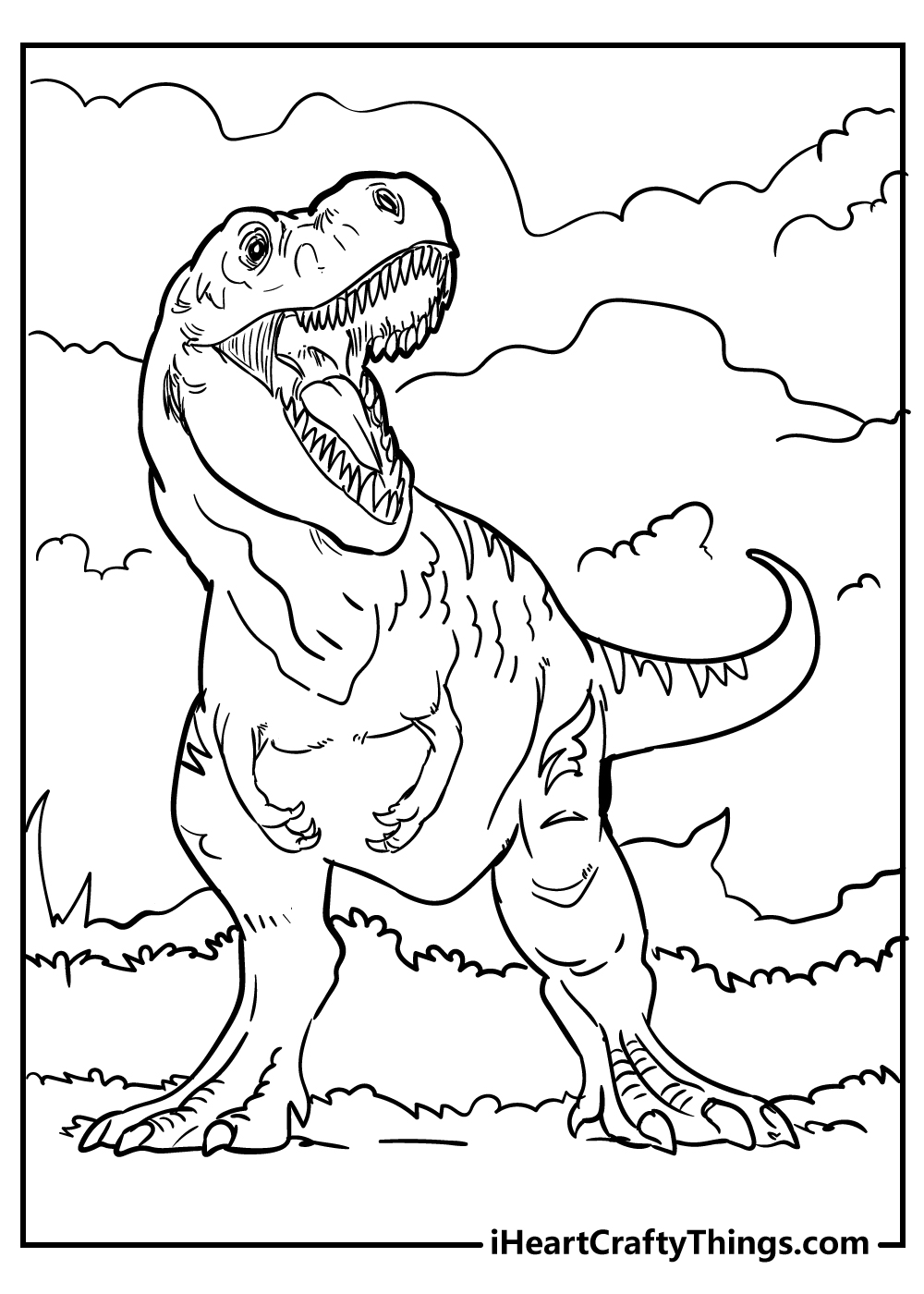 Tyrannosaurus Coloring Pages Printable Adventure 1