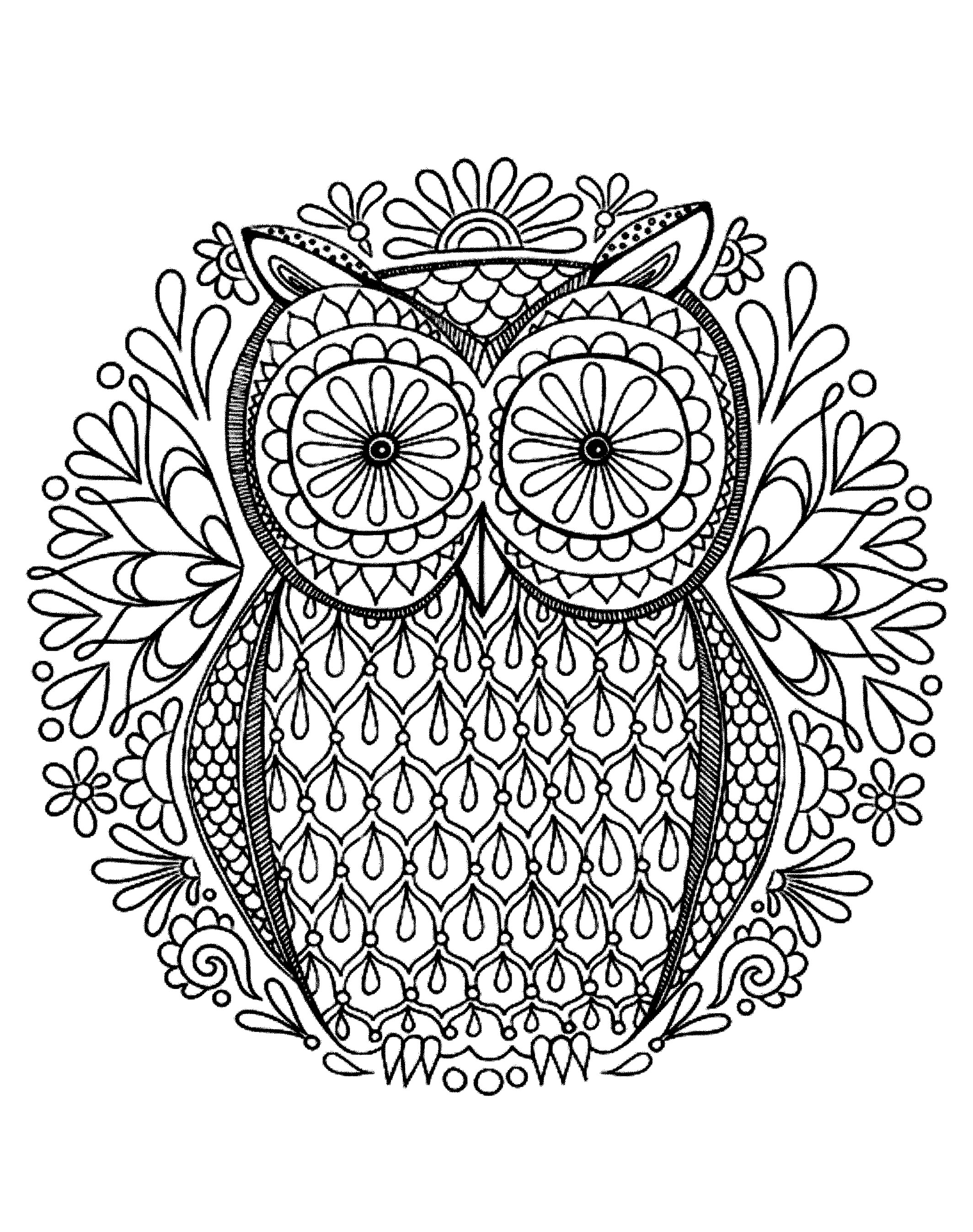 Wise Owl Coloring Pages Printable Wisdom 16