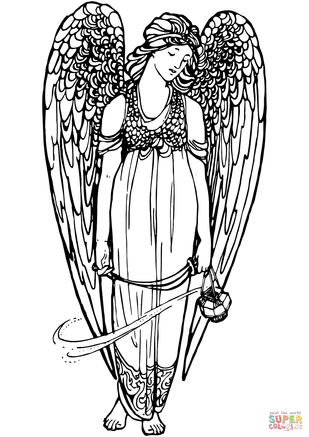 29 Angel Coloring Pages Printable 10