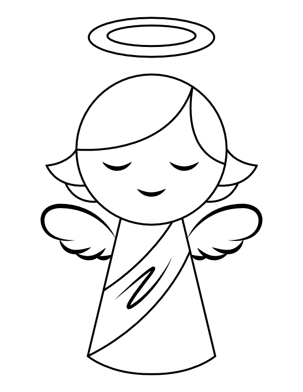 29 Angel Coloring Pages Printable 11