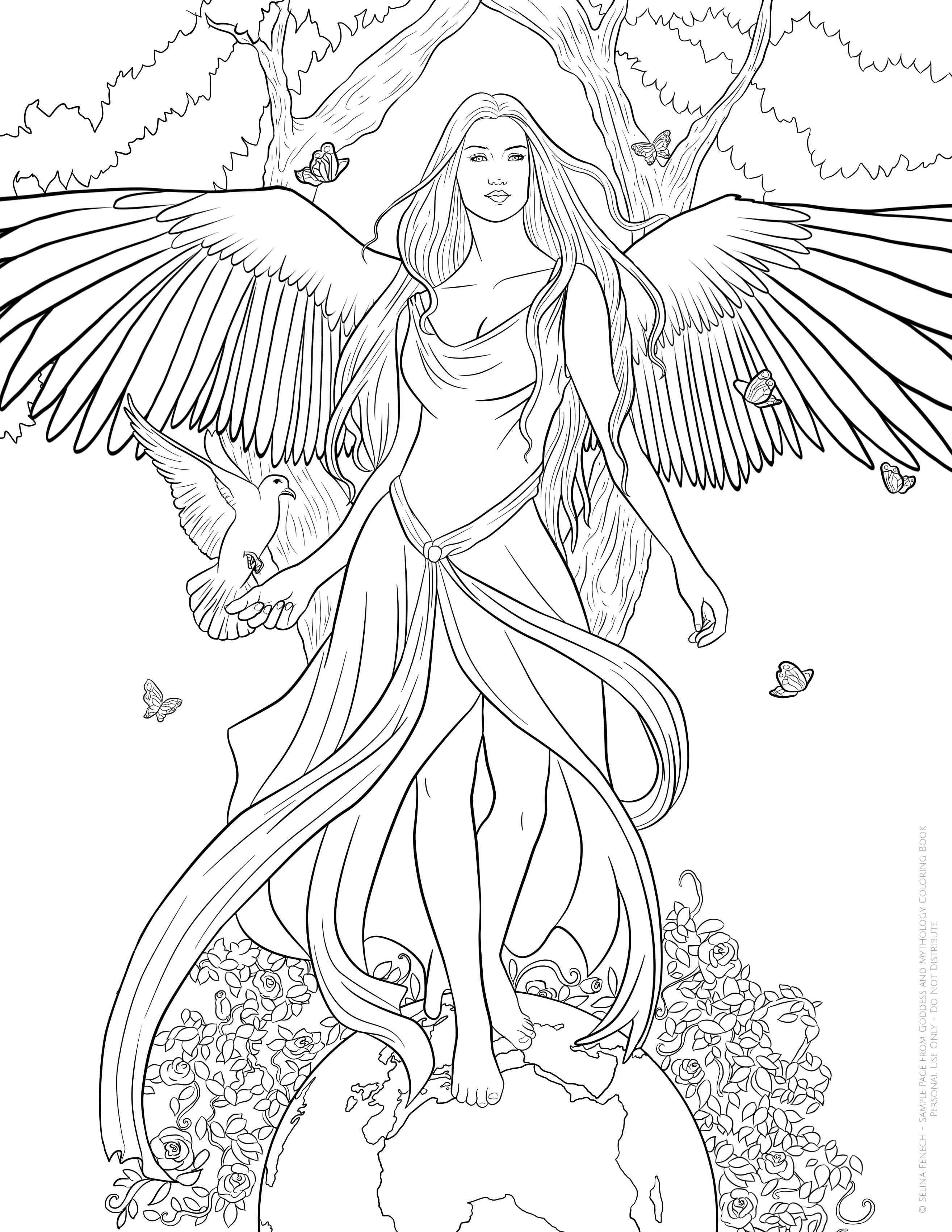 29 Angel Coloring Pages Printable 12