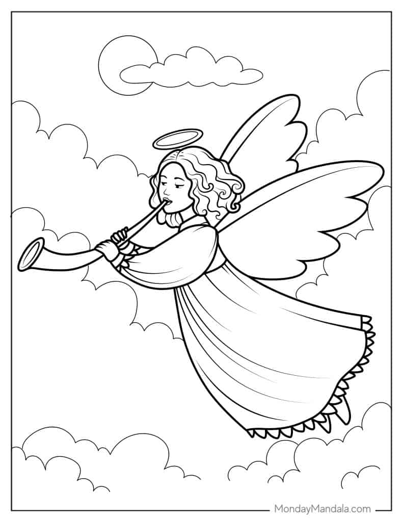 angel coloring pages printable jpg