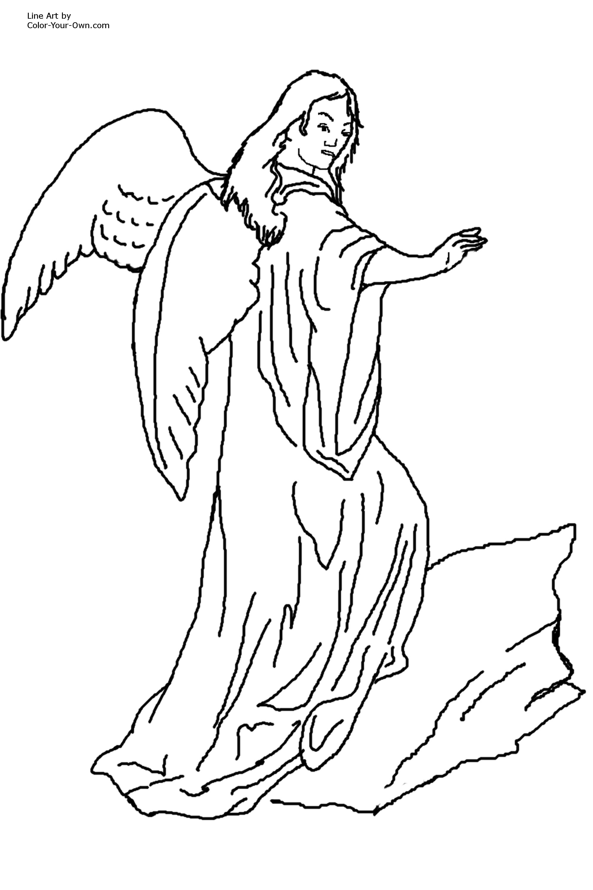 29 Angel Coloring Pages Printable 25