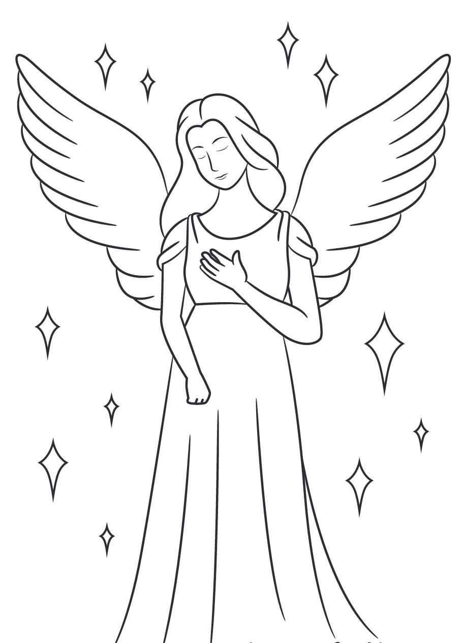 29 Angel Coloring Pages Printable 26