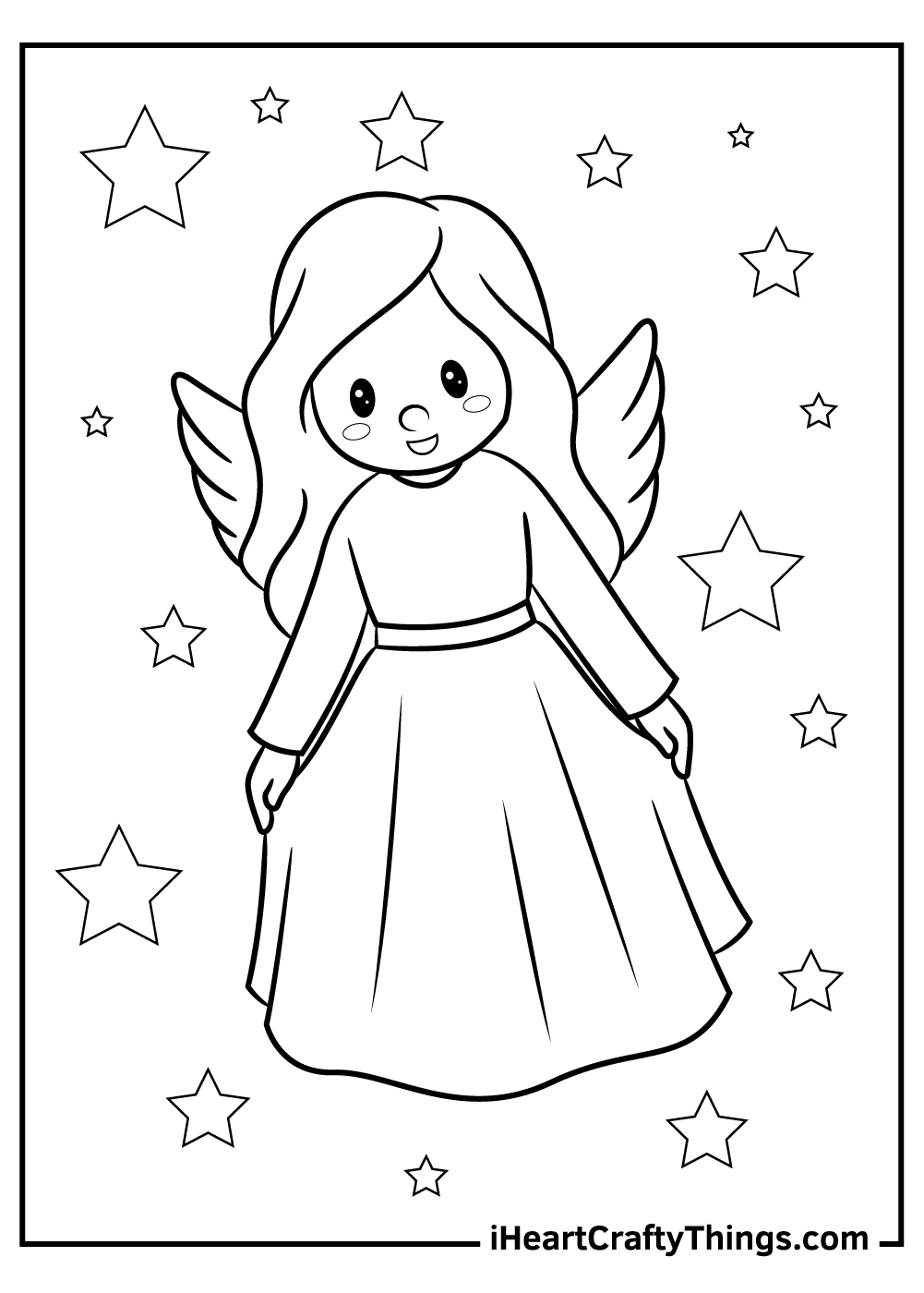 29 Angel Coloring Pages Printable 3