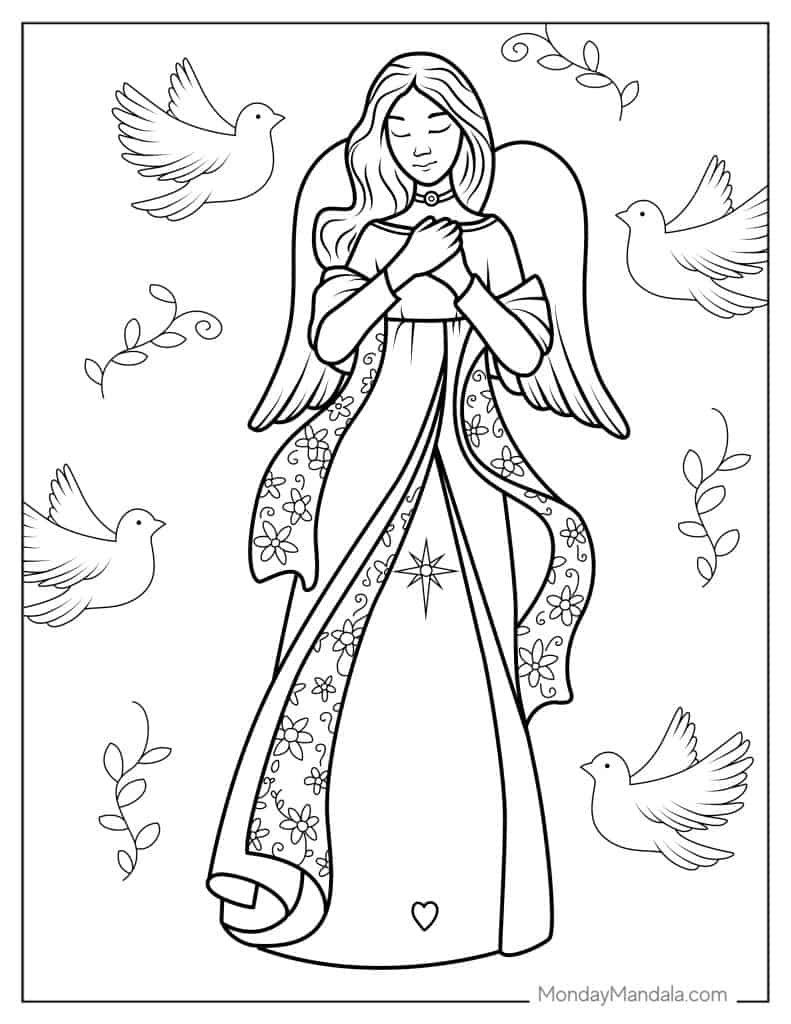 29 Angel Coloring Pages Printable 31