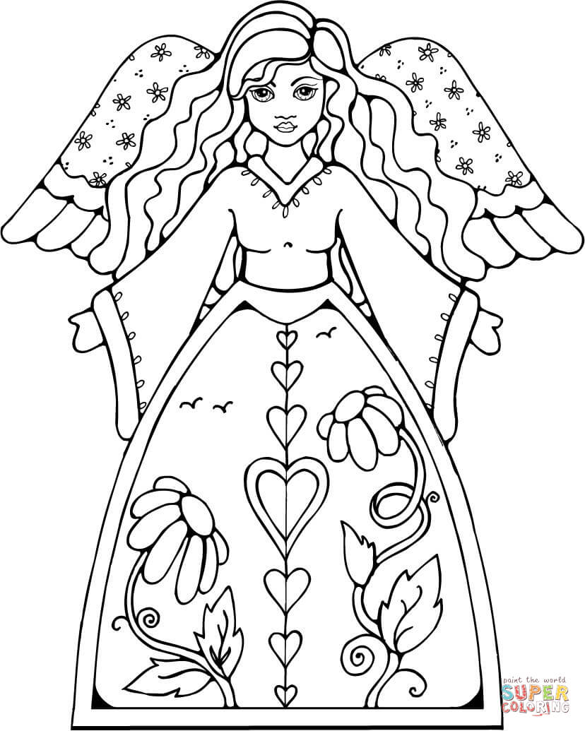 29 Angel Coloring Pages Printable 5