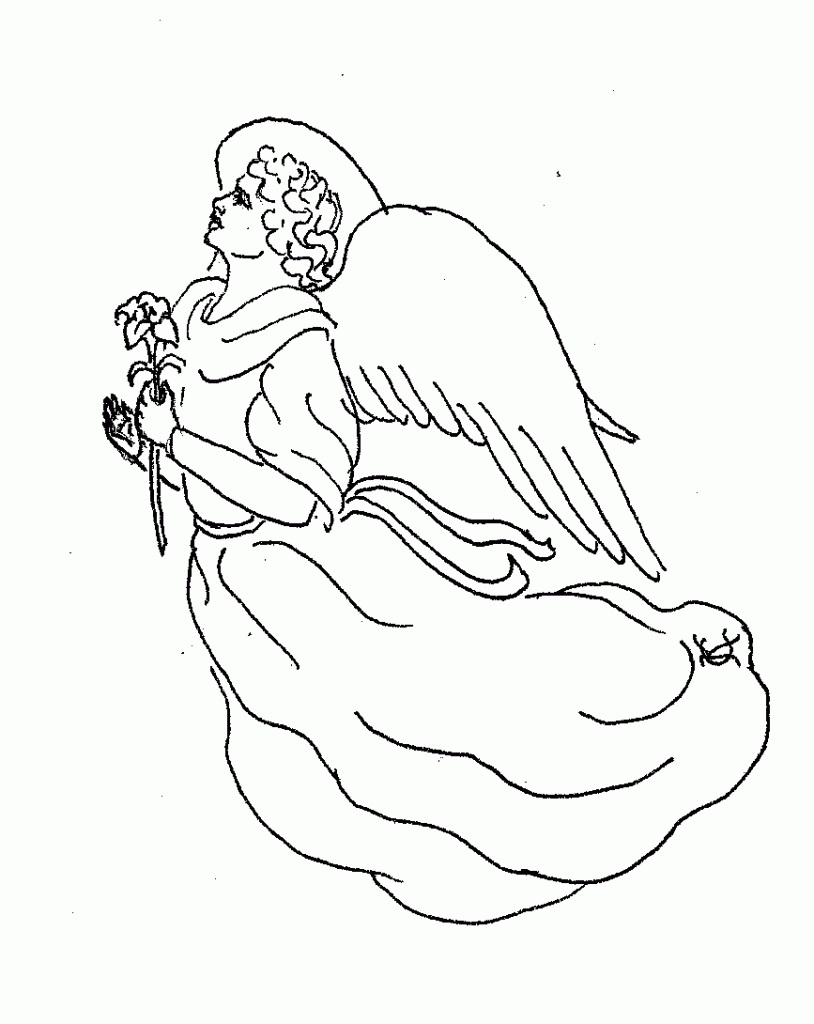 29 Angel Coloring Pages Printable 7